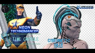DCUO - Neon Technomancer Time Capsule - Cybernetic Hair - Collection Reward