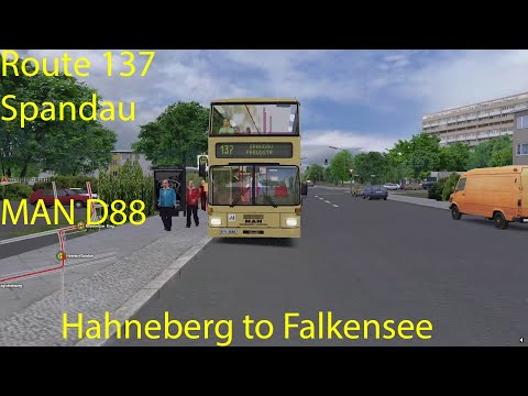 OMSI 2  - Spandau Route 137, Hahneberg to Falkensee (MAN D88)