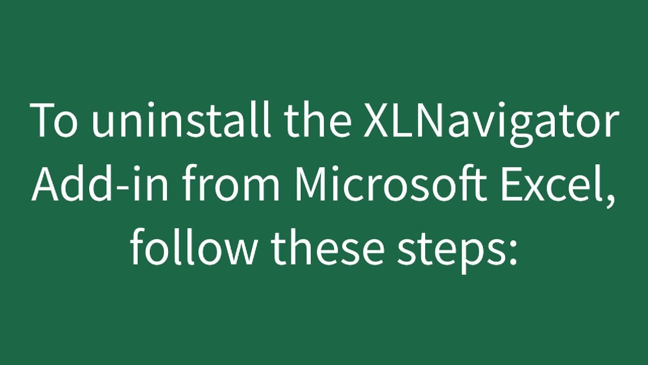 How to Remove and Uninstall Excel Date Picker - YouTube video thumbnail