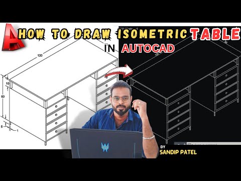 #7 - HOW TO DRAW ISOMETRIC TABLE IN AUTOCAD ||  AUTOCAD PRACTICE DRAWING FOR CIVIL ENGINEERS
