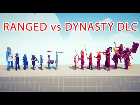 RANGED TEAM vs DYNASTY DLC TEAM - Totally Accurate Battle Simulator TABS