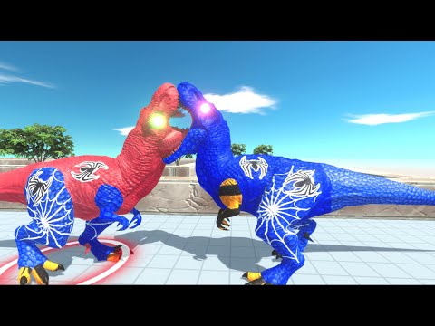 Spiderman T-Rex DEATH RUN- Animal Revolt Battle Simulator