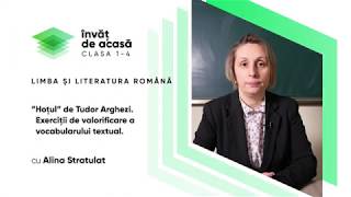 "Hoţul de Tudor Arghezi Exerciții de valorificare vocabularul"