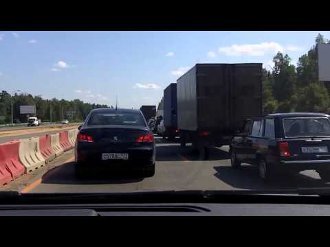 Клин - М-9 - Москва / Klin - M-9 - Moscow 05/08/2014 (timelapse 4x)
