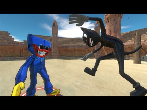 Huggy Wuggy VS Cartoon Cat Gameplay | Animal Revolt Battle Simulator