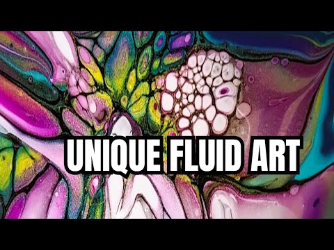 Watch this Unique Fluid Art Exotic Bloom Technique! 2024