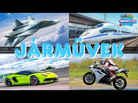 Járművek gyerekeknek - Fedezd fel a világ leggyorsabb járművei! #train #ship #plane #race