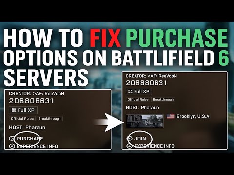 How To Fix PURCHASE Option In Battlefield 6 Community Experience Servers! (BF6 Purchase Server Fix)
