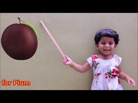 Fruit Names with Pictures for Children | Learn ABC with Fruits
