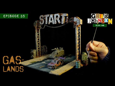 Making Gaslands terrain with my best buddy