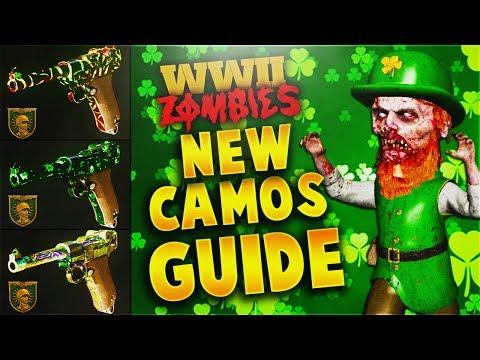 3 New WWII Zombies Camos! - Easter Egg Walkthrough Guide! (All Shamrock Locations)