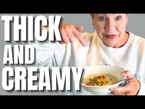 6-Hour Slow Cooker Loaded Potato Soup with Bacon, Cheddar & a Creamy Mashing Trick
