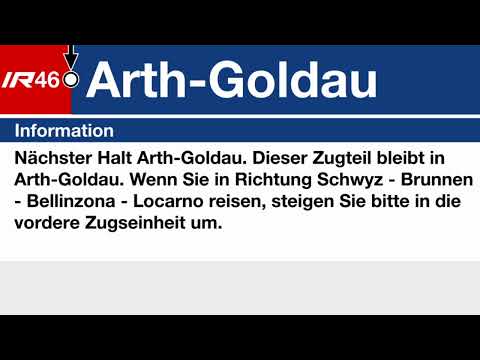 SOB Ansage » IR46 Zugteil bleibt in Arth-Goldau | TrenoGottardo | SLBahnen