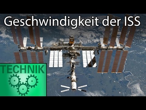 Die Geschwindigkeit der ISS (Internationale Raumstation)