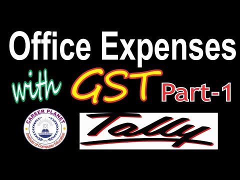 Office Expenses Entries with GST in Tally ERP 9 Part 32 1| ITC Available Expenses Entry in Tally GST