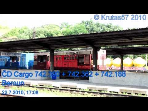 ČD Cargo 742.390 + .362 + .188 - Beroun, 22.7.2010