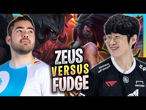ZEUS vs FUDGE! - T1 Zeus Plays Akali TOP vs C9 Fudge Aatrox! | Bootcamp 2023
