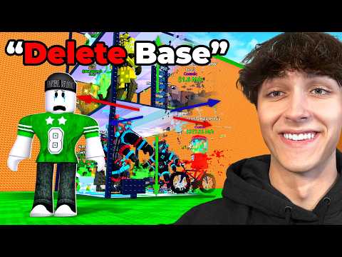 Using ADMIN To DELETE Youtubers Base In Escape Tsunami For Brainrots..