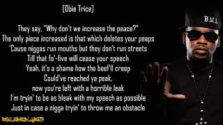 Obie Trice - Shit Hits the Fan ft. Dr. Dre &amp; Eminem (Lyrics)
