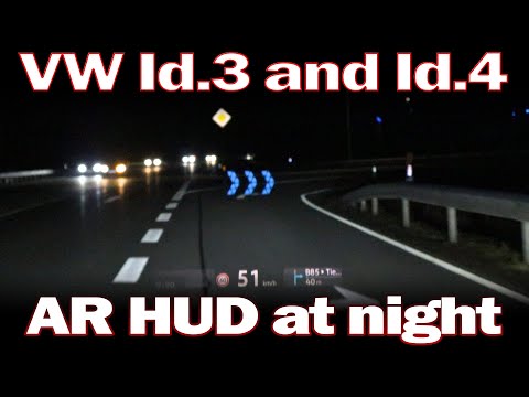 VW Id.3 and Id.4 - AR HUD at night (not shaky)
