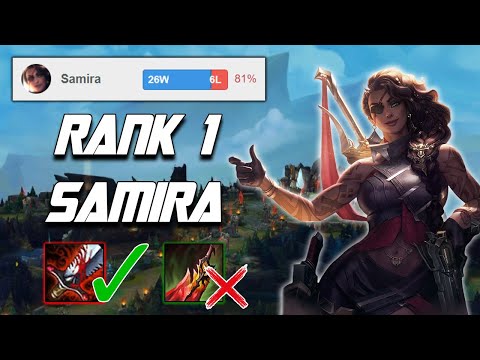 The Rank 1 Samira Shows How To Actually Play Her | 81% Win Rate Korea High Elo Samira Guide
