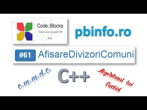 C++ pbinfo.ro #61 AfisareDivizoriComuni