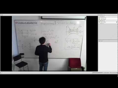 Livekursakademie - Integralrechnung III (Volumenberechnung)