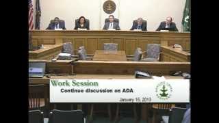 1/15/13 Board of Commissioners Work Session