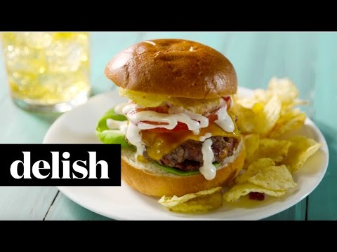 Bacon Cheddar Ranch Burgers | Delish