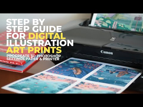 How To Prepare YOUR DIGITAL ARTWORK FOR PRINT | Step by Step Guide Digital Illustrations Art Prints