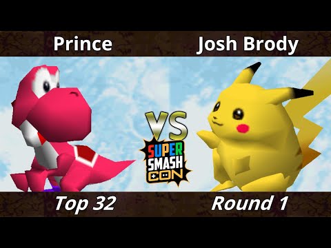 SSC 2022 Top 32 - Prince (Yoshi) Vs. Josh Brody (Pikachu) SSB64 Smash Bros Tournament