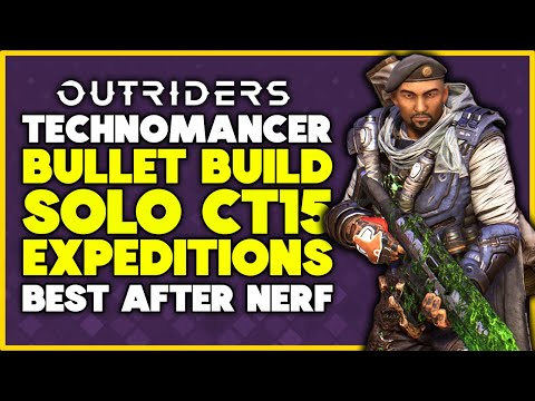 Outriders - BEST Technomancer Builds // BLIGHTED BULLET SHRAPNEL Build (SOLO CT15 EASY!)