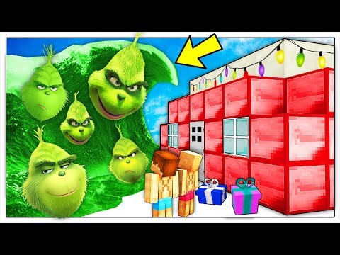 ONDA GIGANTE DEL GRINCH CONTRO BASE DI BABBO NATALE! - Minecraft ITA