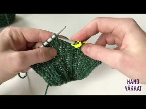 Öka i maskan under från rätsidan / Increase in the stitch below from the right side