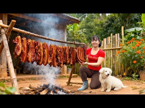 Go to the Market to Buy Pork, Process and Preserve Smoked Pork by Hand Using a Special Recipe