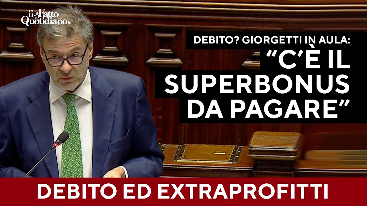 Debito pubblico, Giorgetti: “C’è il Superbonus da pagare”. Il M5s: “Solo parole su extraprofitti”