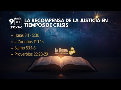 9 Set - Día 252/365 | La recompensa de la justicia en tiempos de crisis