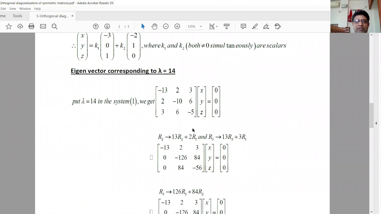 5 Orthogonal diagonalization of symmetric matrices