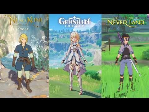 Genshin Impact vs Ni no Kuni Cross Worlds vs Legends of Neverland | Graphics Comparison(Android/ios)
