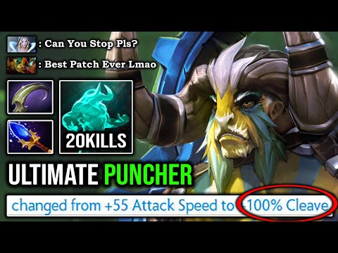 ULTIMATE PUNCHER 100% Cleave Hitting Everyone Like a Creep with Offlane Elder Titan 7.27b DotA 2