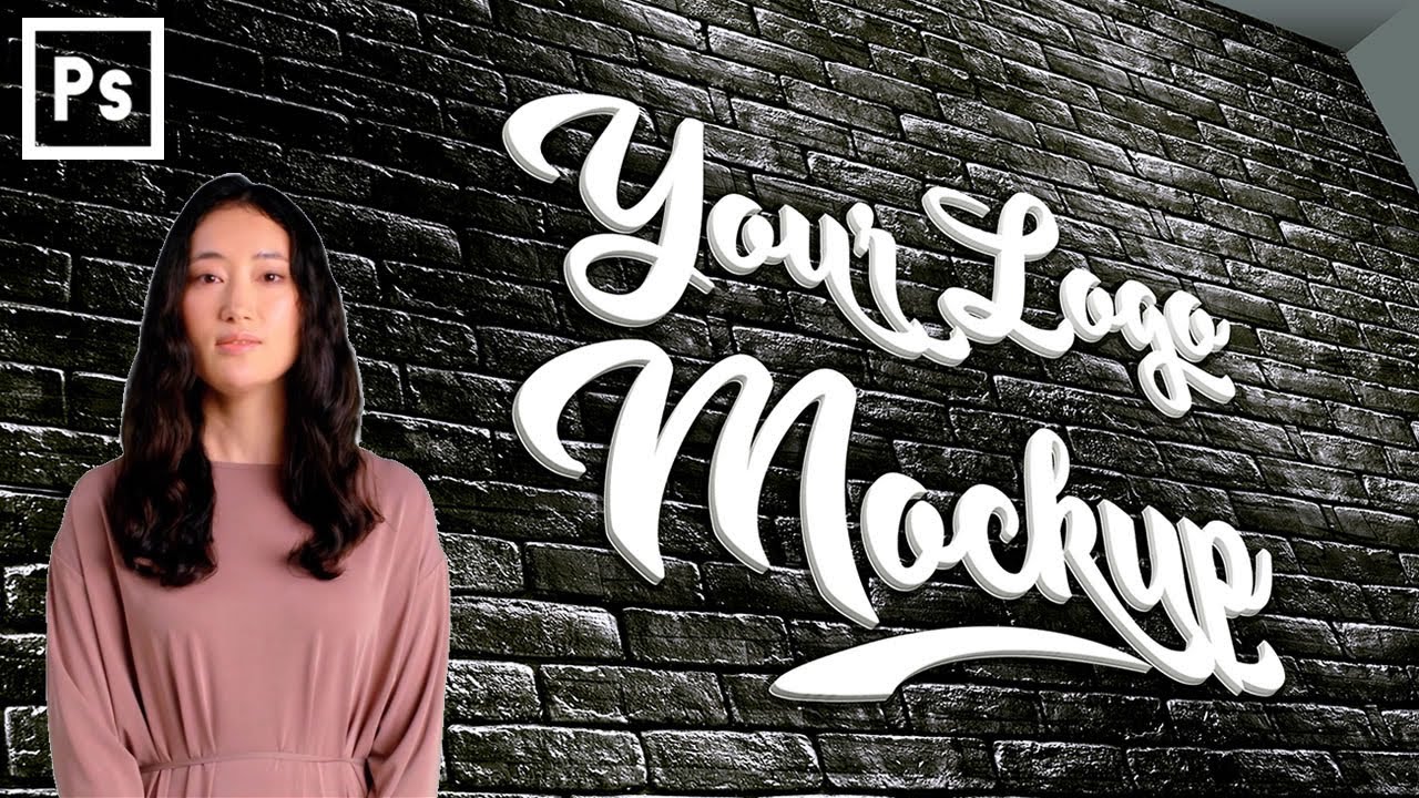 Brick Wall Logo Mockup Tutorial in Adobe Photoshop