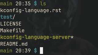 Demo of kconfig-language-server