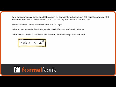 Exponentielles Wachstum: Textaufgabe Bakterienkolonien – Logarithmus –  GTR Casio fx-cg 50