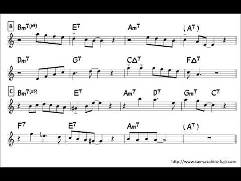Autumn Leaves - Easy Solo Example for Tenor Sax - 03