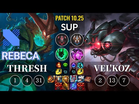 DRX Rebeca Thresh vs Vel'Koz Sup - KR Patch 10.25