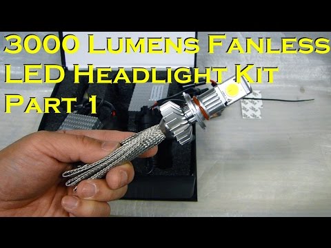 3000 Lumens 25 Watt LED Headlight Kit - New Fanless - Part 1