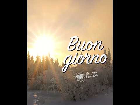 Buongiorno Video con paesaggio invernale e musica rilassante