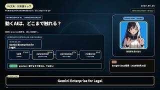 【2026年8月26日 AIニュース】動くAIはどこまで触れる？｜Gemini Enterprise for Legal｜DJ文系