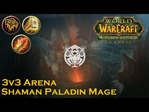Resto Shaman, Retri & Mage - 3v3 Arena TBC Classic