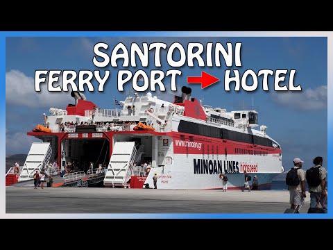 SANTORINI FERRY PORT : How to get to your hotel ? [Taxis, Buses, Rentals …]